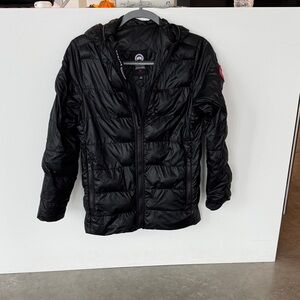Canada Goose Boys Black Quilted Jacket with Hood